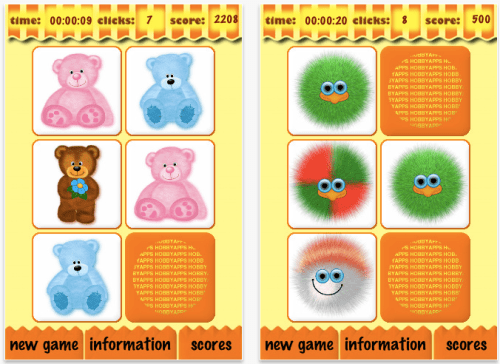 Memory Game For Kids With Teddy Bears