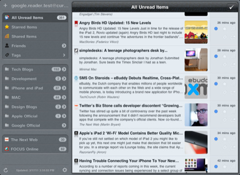 Mr. Reader for iPad Adds Readability, Evernote, Send2Mac Support