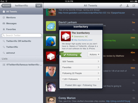 Twitterrific for iOS Switches to OAuth, Adds ReadItLater Support