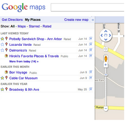 Google Launches My Places