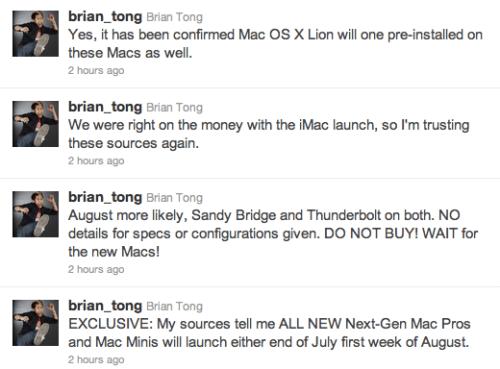 New Sandy Bridge Mac Pros and Mac Minis Will Be Released By August?