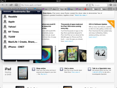 Terra Web Browser for iPad Adds Facebook, Twitter, Instapaper Integration