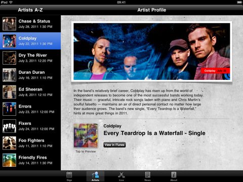 Apple Releases Official App for iTunes Festival London 2011