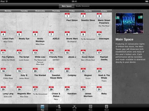 Apple Releases Official App for iTunes Festival London 2011