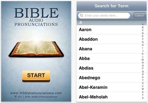 Bible Audio Pronunciations App Released