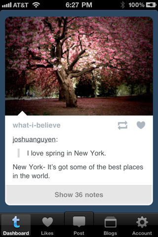 Tumblr for iPhone is Completely Rewritten, Gets New Interface