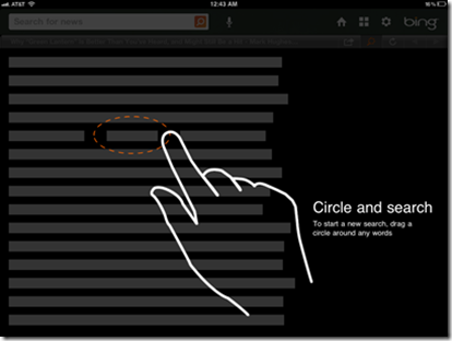 Microsoft Adds &#039;Lasso&#039; Gesture to its Bing iPad App for Quick Searching