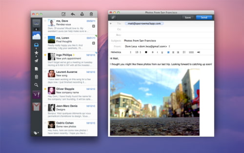 Sparrow Email Client Gets Updated With Full Screen Support for OS X Lion