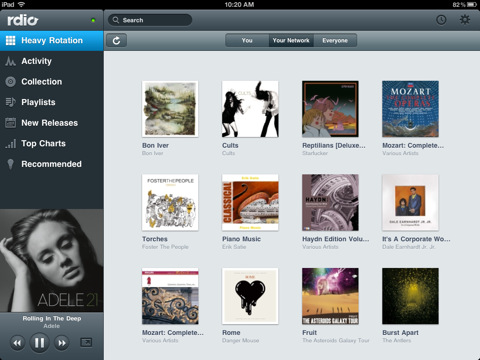 Rdio Releases Unlimited Music Subscription-Based App for iPhone, iPad