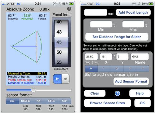 Makes Sense Out Of Sensor Sizes, Focal Lengths