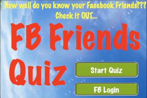 FB Friends Quiz For iPhone