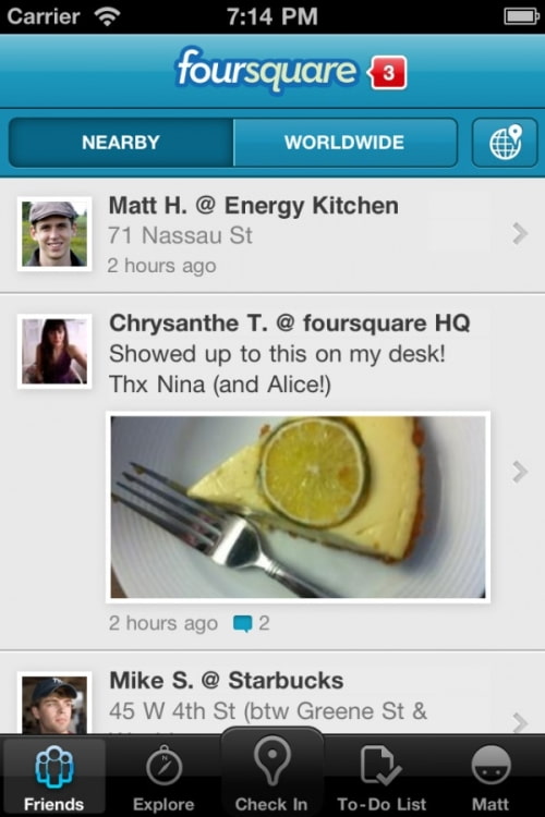 Foursquare Improves Its iPhone App With Inline Photos