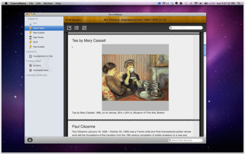 CourseNotes 2.0 For Mac Adds Rich Text Editing