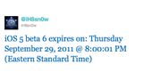 iOS 5 Beta 6 Will Expire on September 29, 2011