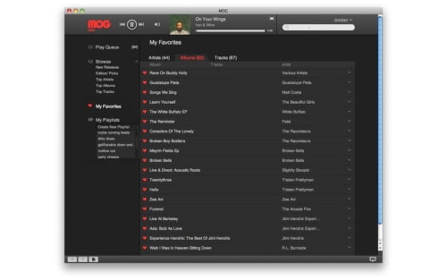 MOG Music Streaming App Released for Mac With AirPlay Support