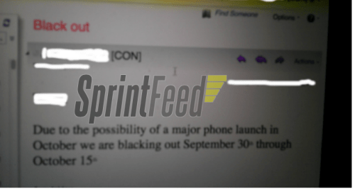 Sprint Blackout Scheduled &#039;Due to Possibility of a Major Phone Release&#039;