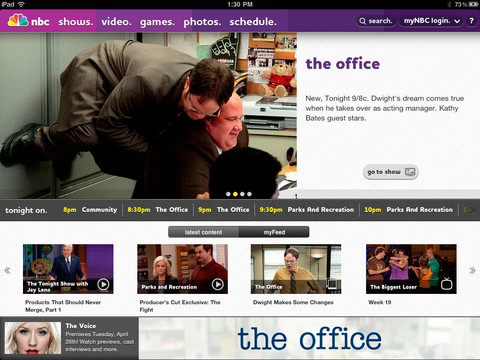 NBC Adds Free Full Length Episodes to Its iPad App