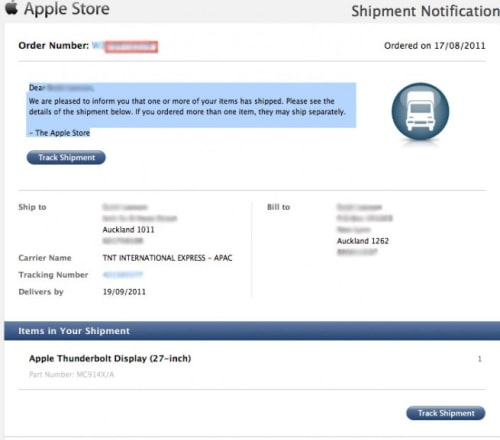 Thunderbolt Displays Begin Shipping to Customers