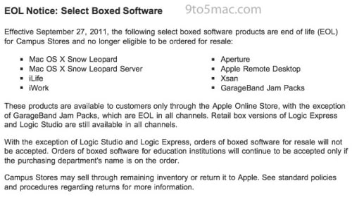 Apple Discontinues Boxed Software for Educational Institutions