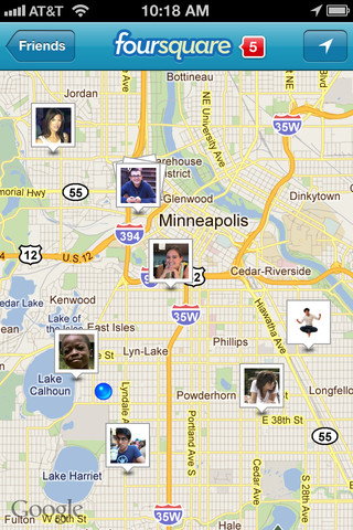 Foursquare Update Brings New Radar Feature for iOS 5