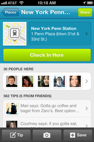 Foursquare Update Brings New Radar Feature for iOS 5