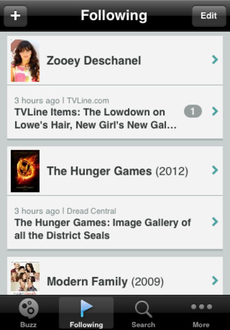 IMDb Buzz Brings Entertainment News to Your iPhone