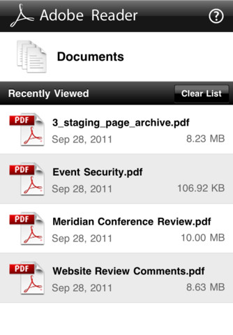 Adobe Releases Adobe Reader for iOS