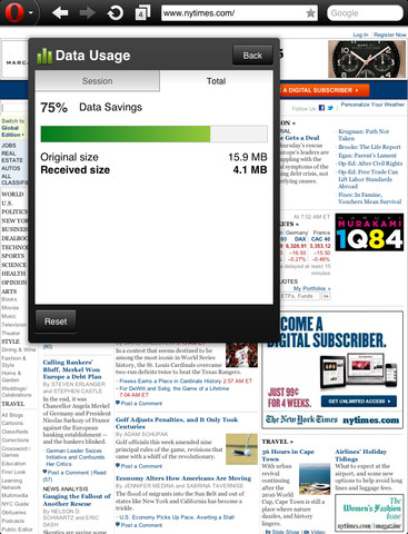 Opera Mini Web Browser for iOS Gets Data Usage Meter