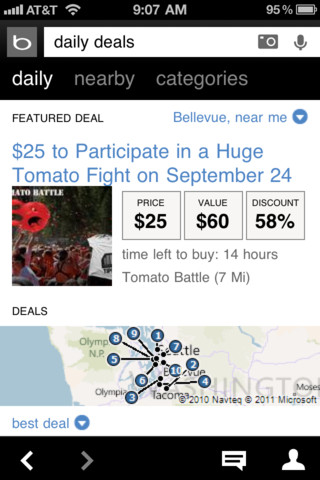 Microsoft Updates Bing for iPhone With Deals, News, Facebook Likes