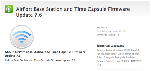 Apple Updates AirPort Base Station and Time Capsule Firmware