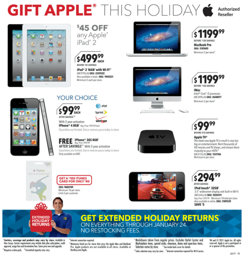 Best Buy Reveals Black Friday Discounts on Apple Products