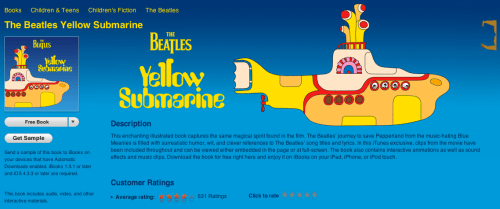 Apple Offers &#039;The Beatles Yellow Submarine&#039; Book Free on the iBookstore