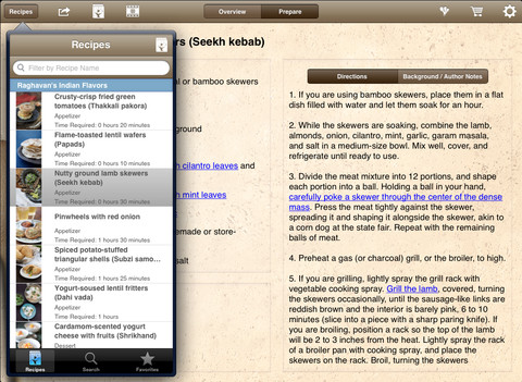 Raghavan&#039;s Indian Flavors Cookbook For iPad