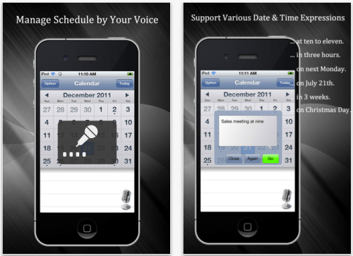 Voice Controlled Calendar For iOS