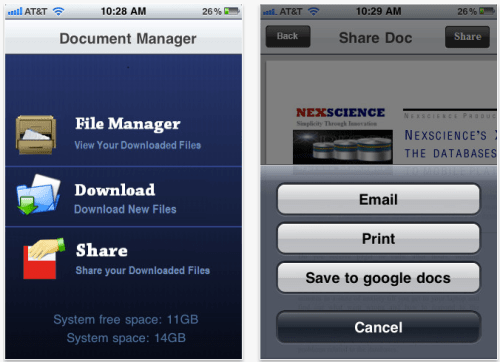 Document Manager For iOS