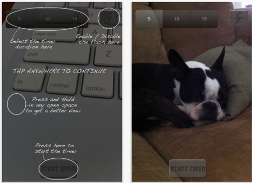 Light Based Photo Timer For iOS
