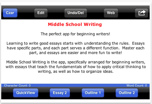 Writing Preparation Skills App