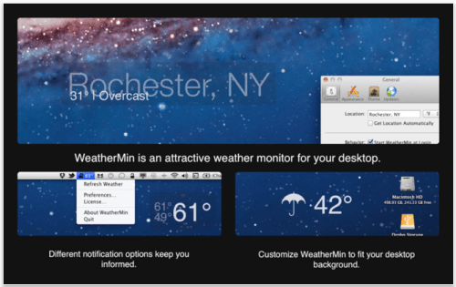 Minimal Weather Monitor For OS X