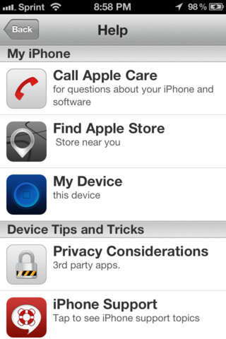 Sprint Releases Mobile Zone App for iPhone