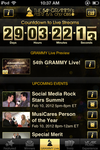 GRAMMY Live App Offers Three Days of Live-Stream Coverage