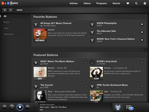 NPR Launches Its Music App for the iPad