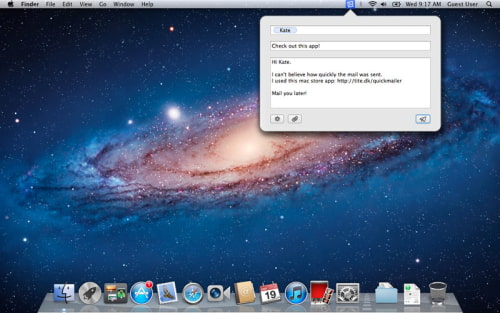 QuickMailer Lets You Shoot Off an Email From Your Menu Bar