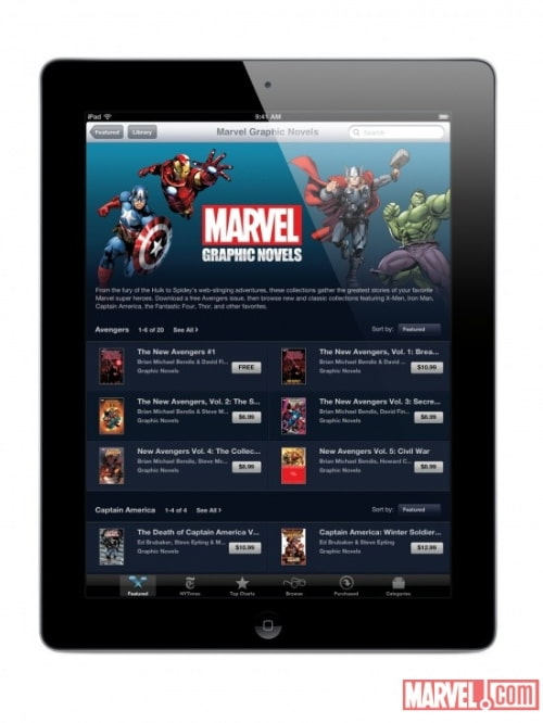 Marvel Releases Over 80 Comics on the iBookstore