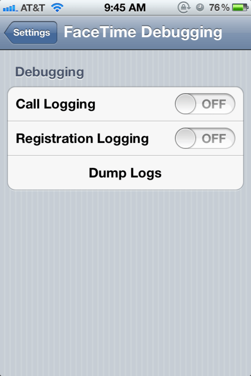 Enable Hidden iOS Debug Settings