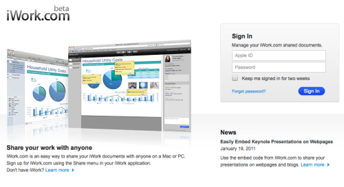 Apple is Closing iWork.com as of July 31st, 2012