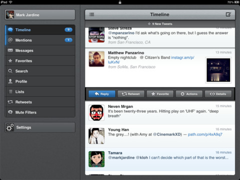 Tweetbot Gets Updated for the Retina Display iPad