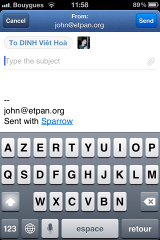 Sparrow Mail Client Released for the iPhone