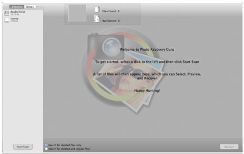 Photo Recovery Guru For OS X