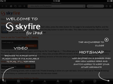 Skyfire Web Browser for iPad Gets Multiple User Support