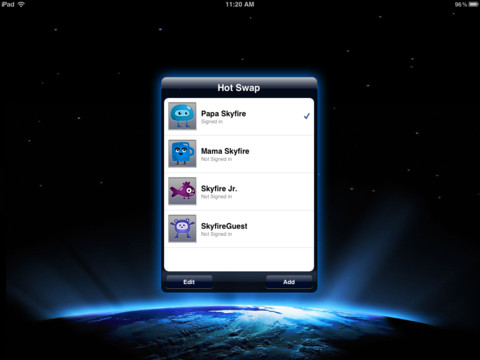 Skyfire Web Browser for iPad Gets Multiple User Support